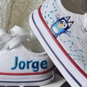 Zapatillas lona estilo "Converse" altas personalizadas niños